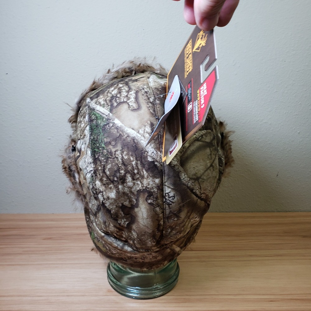 Hot Shot Men's Size L/XL Trapper Hat‎ Real Tree APX Green Camoflauge Winter NWT - Picture 7 of 16